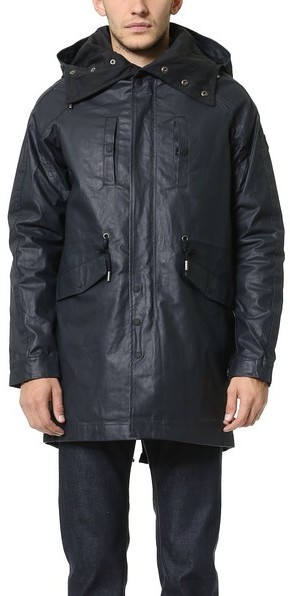 Waxed 2024 fishtail parka