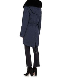 Mr & Mrs Italy Fur Trimmed  Lined Hooded Cotton Parka