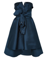 Alexis Mabille Bow Detailed Embellished Duchesse Satin Mini Dress