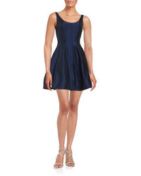Betsy & Adam Satin Fit And Flare Dress