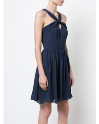 L'Agence Strappy Neck Flared Dress