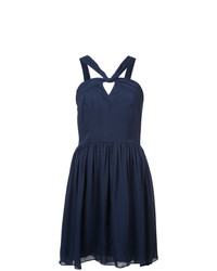 L'Agence Strappy Neck Flared Dress