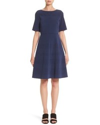 Lafayette 148 New York Tamera Perforated Fit Flare Dress