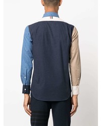 Thom Browne Colour Block Flannel Shirt