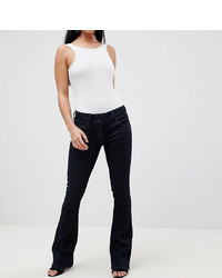 Asos Petite Asos Design Petite Super Low Rise Flared Jeans In Indigo