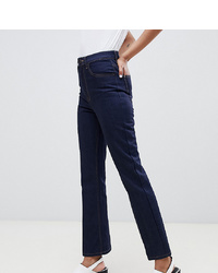 Asos Tall Asos Design Tall Recycled Egerton Rigid Cropped Flare In Clean Indigo