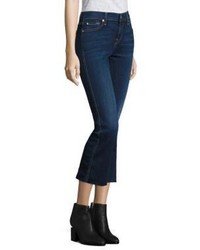 7 For All Mankind B Cropped Bootcut Raw Hem Jeans