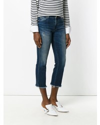 7 For All Mankind Bleached Cropped Jeans