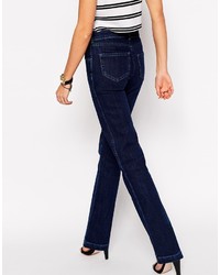 Asos Collection Slouch Flare Jeans In Dark Wash