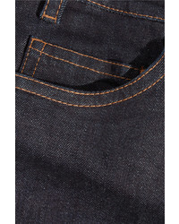 Prada Cropped High Rise Flared Jeans Dark Denim
