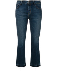 J Brand Faded Cropped Bootcut Jeans