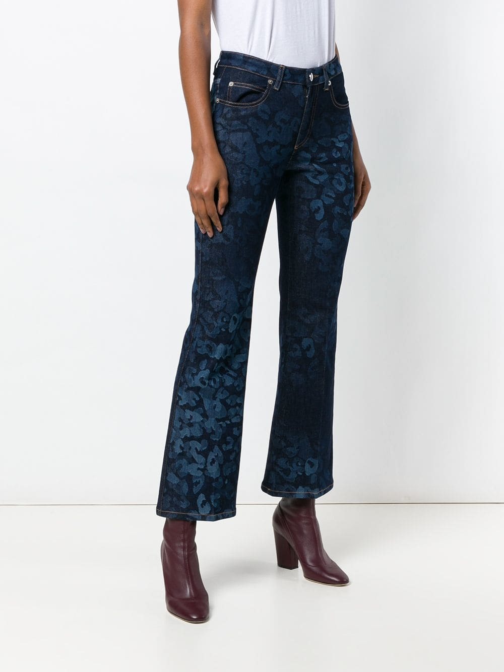 Sonia Rykiel Flared Leopard Print Jeans, $186 | farfetch.com | Lookastic