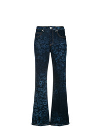 Sonia Rykiel Flared Leopard Print Jeans