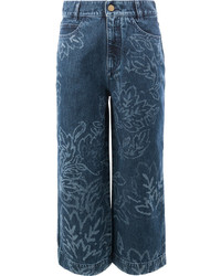 Peter Pilotto Floral Bleach Flared Cropped Jeans