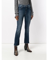 Mother Frayed Bootcut Cropped Jeans