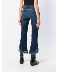 Frame Denim Frayed Hem Cropped Jeans