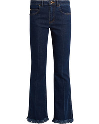 Sonia Rykiel Mid Rise Flared Cropped Jeans