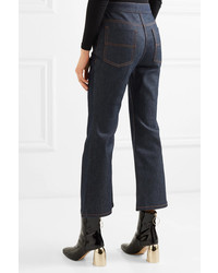Ellery Pyramid Cropped High Rise Flared Jeans