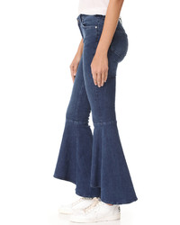Free People Ruffle Flare Jeans