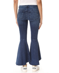 Free People Ruffle Flare Jeans