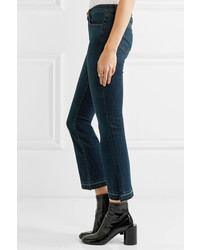 J Brand Selena Cropped Mid Rise Bootcut Jeans Dark Denim