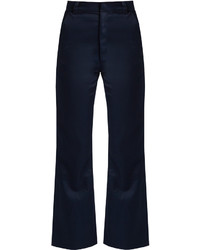 Martine Rose High Rise Kick Flare Cotton Trousers