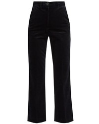 MiH Jeans Mih Jeans Coler High Rise Cropped Velvet Flared Trousers