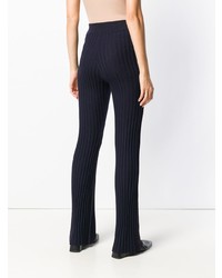 Nude Rib Knit Flared Trousers