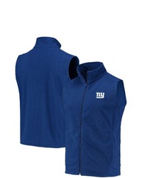 Dunbrooke Royal New York Giants Houston Fleece Full Zip Vest