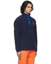 Polo Ralph Lauren Navy Fleece Ski Polo Bear Sweatshirt