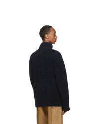 Nanamica Navy Wool Fleece Jacket