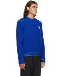 MONCLER GRENOBLE Blue Maglia Sweatshirt