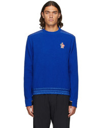 MONCLER GRENOBLE Blue Maglia Sweatshirt