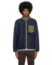 Polo Ralph Lauren Navy Green Fleece Zip Jacket