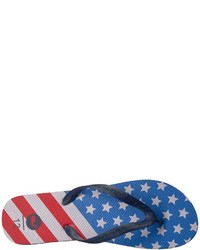 Vineyard Vines American Flag Printed Flip Flop Sandals