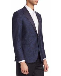 Saks Fifth Avenue Collection By Samuelsohn Classic Fit Floral Print Wool Dinner Jacket