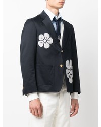 Thom Browne Floral Embroidered Blazer