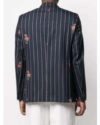 Etro Floral Embroidered Single Breasted Blazer