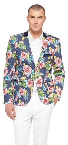 hawaiian floral suit