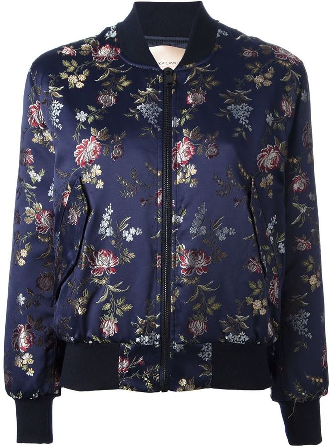 Cavallini Erika Semi Couture Floral Jacquard Bomber Jacket, $826 ...