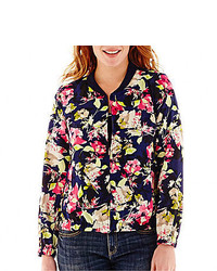 Liz Claiborne Floral Bomber Jacket