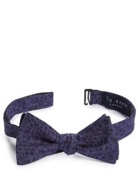 Navy Floral Bow-tie