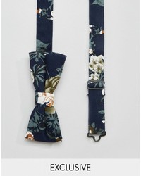 Reclaimed Vintage Floral Bow Tie In Navy