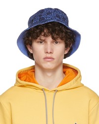 Ps By Paul Smith Blue Floral Camo Print Bucket Hat