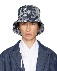 Engineered Garments Navy Embroidered Bucket Hat