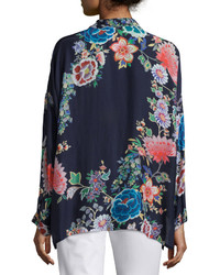 Johnny Was Gail Floral Print Blouse Multi Nave