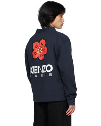 Kenzo Navy Paris Boke Flower Cardigan