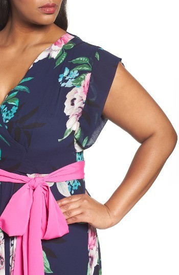 Eliza J Plus Size Sash Tie Floral Maxi Dress 168 Nordstrom Lookastic