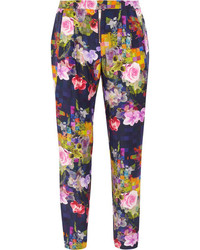 Matthew Williamson Floral Print Silk Pants