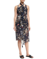 Fuzzi Floral Print Pareo Coverup One Size